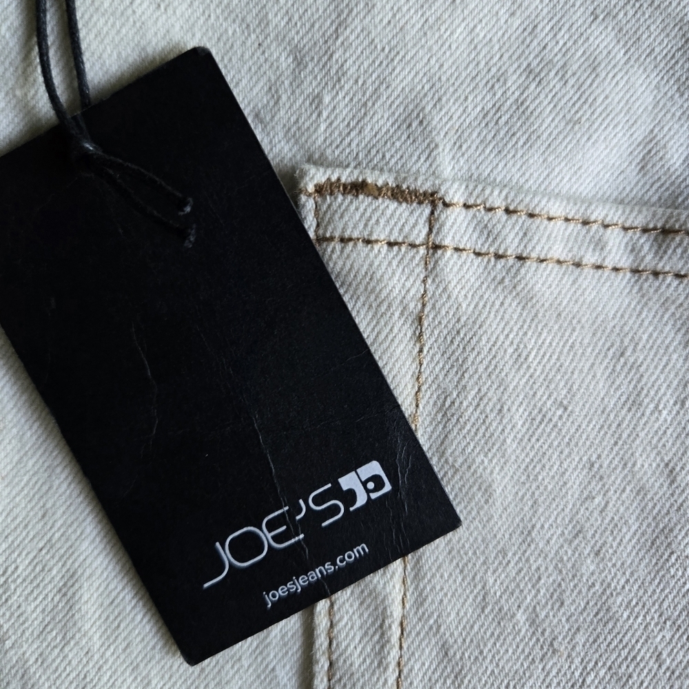 Joe’s Jeans High Rise Vintage Easy Shorts Plus Size 32 Cream Denim NWT 90s Retro - Picture 8 of 10